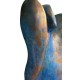 Mère bleue - Bienvenue - Béton cellulaire - patine de pigment - Galerie Tapiezo Roussillon en Provence