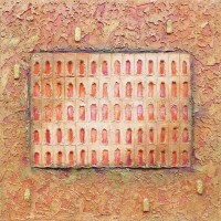 Doors of Serenity - Golden doors - sand  steel pigment - Roussillon  Provence Luberon